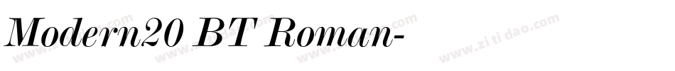 Modern20 BT Roman字体转换